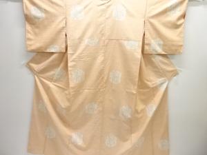 竹笹模様織出し本真綿結城紬80亀甲着物